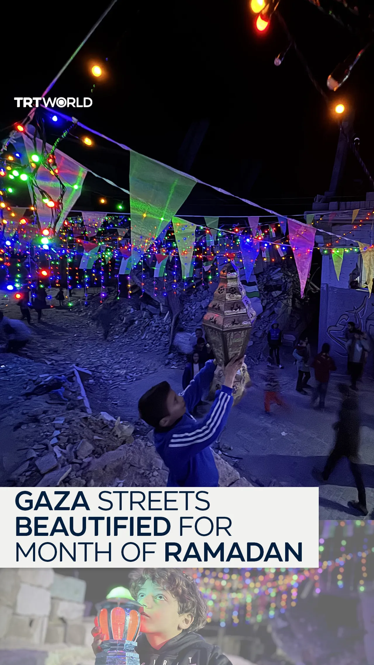 Gaza streets beautified for month of Ramadan